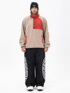 Men's Mountain-Ready Faux Sherpa Fleece Pullover & Swaggy Reflective Cargo Snow Pants