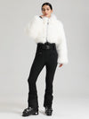 Women's Gsou Snow Glacier Vogue Faux Fluffy Fur Top Ski Jumpsuit