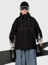 Women's Furious Flame Embroidery Reflective Line Freestyle Pullover Snow Hoodie