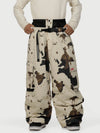 Men's Functional Street Utility Belt Cargo Multi Pocket Baggy Snow Pants