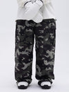 Women's Double Knee Mountain Freestyle Leopard Baggy Snow Pants