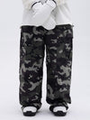 Women's Double Knee Mountain Freestyle Baggy Camo Snow Pants