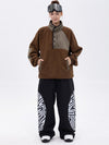 Women's Mountain-Ready Faux Sherpa Fleece Pullover & Swaggy Reflective Cargo Snow Pants
