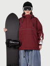 Women's Furious Flame Embroidery Reflective Line Freestyle Pullover Snow Hoodie