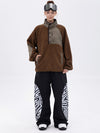 Women's Mountain-Ready Faux Sherpa Fleece Pullover & Swaggy Reflective Cargo Snow Pants