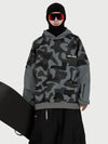 Men's Park Rider Freestyle Snow Hoodie – 2-in-1 Layered Style with Contrast Sleeves