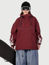 Women's Furious Flame Embroidery Reflective Line Freestyle Pullover Snow Hoodie