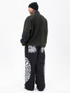 Men's Mountain-Ready Faux Sherpa Fleece Pullover & Swaggy Reflective Cargo Snow Pants