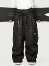 Men's Functional Street Utility Belt Cargo Multi Pocket Baggy Snow Pants
