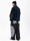 Men's Mountain-Ready Faux Sherpa Fleece Pullover & Swaggy Reflective Cargo Snow Pants
