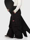 Men's Functional Street Utility Belt Cargo Multi Pocket Baggy Snow Pants