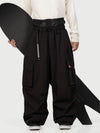 Men's Functional Street Utility Belt Cargo Multi Pocket Baggy Snow Pants