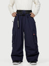Men's Functional Street Utility Belt Cargo Multi Pocket Baggy Snow Pants