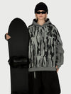 Women's Park Rider Freestyle Snow Hoodie – 2-in-1 Layered Style with Contrast Sleeves