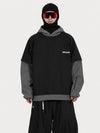 Men's Park Rider Freestyle Snow Hoodie – 2-in-1 Layered Style with Contrast Sleeves