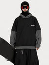 Men's Park Rider Freestyle Snow Hoodie – 2-in-1 Layered Style with Contrast Sleeves