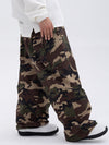 Women's Double Knee Mountain Freestyle Baggy Camo Snow Pants