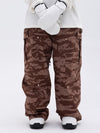 Women's Double Knee Mountain Freestyle Leopard Baggy Snow Pants