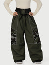 Women's Wild Motion Multi Pocket Reflective Colorblock Super Baggy Snow Pants