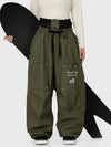 Women's Camden Punk Rivet Street Utility Cargo Snow Pants – Baggy Freestyle Fit