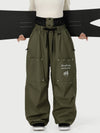 Women's Camden Punk Rivet Street Utility Cargo Snow Pants – Baggy Freestyle Fit