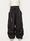 Women's Functional Street Utility Belt Cargo Multi Pocket Baggy Snow Pants