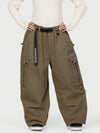 Women's Wild Motion Reflective Cargo Pockets Extra Baggy Snow Pants