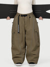 Women's Wild Motion Reflective Cargo Pockets Extra Baggy Snow Pants
