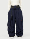 Women's Functional Street Utility Belt Cargo Multi Pocket Baggy Snow Pants