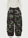 Women's Wild Motion Reflective Cargo Pockets Extra Baggy Snow Pants
