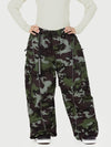 Women's Wild Motion Reflective Cargo Pockets Extra Baggy Snow Pants