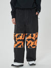 Men's Swaggy Knee Reflective Graphic Panel Cargo Snow Pants