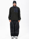 Men's Faux Sherpa Fleece Pullover & Urban Street Style Freerider Baggy Snow Pants Set