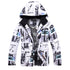 Men's Graffiti Print Colorful Winter Snow Jackets