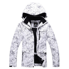 Men's Unisex Snowy Owl Mountain Waterproof Hooded Ski Jacket