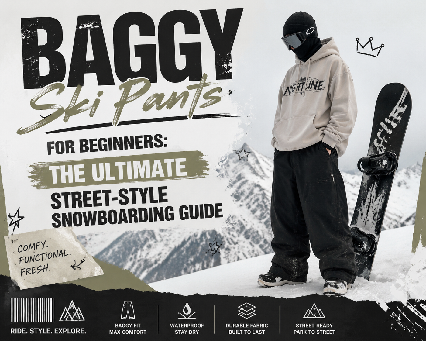 Baggy Ski Pants for Beginners: The Ultimate Street-Style Snowboarding Guide