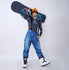 Men's Winter Warm Waterproof Hip Snowboard Denim Pants Jeans