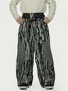 Men's Wild Motion Multi Pocket Reflective Colorblock Super Baggy Snow Pants