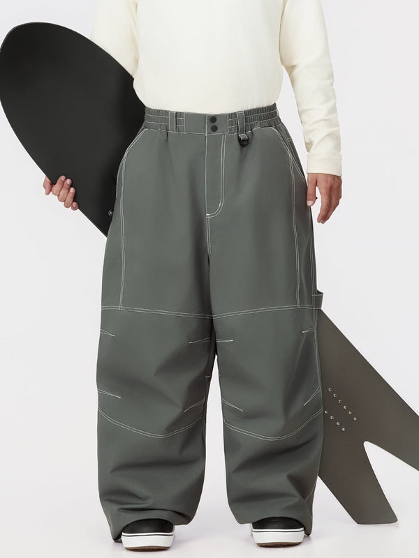 Men's UrbanCraft Workwear Baggy Snow Pants with Enhanced Knee Mobility Design