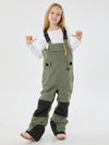 Girls Mountain Trek Light Reflective Knee Guard Waterproof Insulated Snow Bib Pants