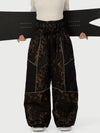 Women's Wild Motion Multi Pocket Reflective Colorblock Super Baggy Snow Pants
