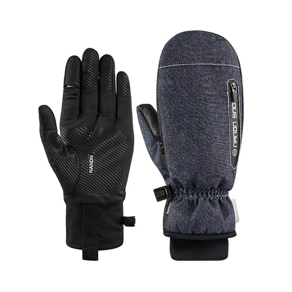 Men's Nandn Winter Mountain Shred All Weather Snow Mittens  With Additional 5 Finger Gloves