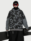 Men's Park Rider Freestyle Snow Hoodie – 2-in-1 Layered Style with Contrast Sleeves