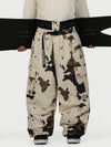 Men's Functional Street Utility Belt Cargo Multi Pocket Baggy Snow Pants