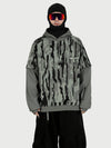 Men's Park Rider Freestyle Snow Hoodie – 2-in-1 Layered Style with Contrast Sleeves