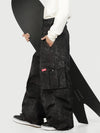 Men's Functional Street Utility Belt Cargo Multi Pocket Baggy Snow Pants