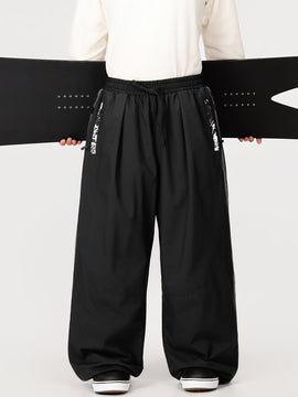 Men's Hyper Flux Side Zip Graffiti Panel Extra Baggy Freestyle Snow Pants