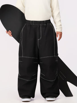 Men's UrbanCraft Workwear Baggy Snow Pants with Enhanced Knee Mobility Design