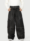 Men's Wild Motion Multi Pocket Reflective Colorblock Super Baggy Snow Pants