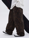 Men's Double Knee Mountain Freestyle Baggy Camo Snow Pants